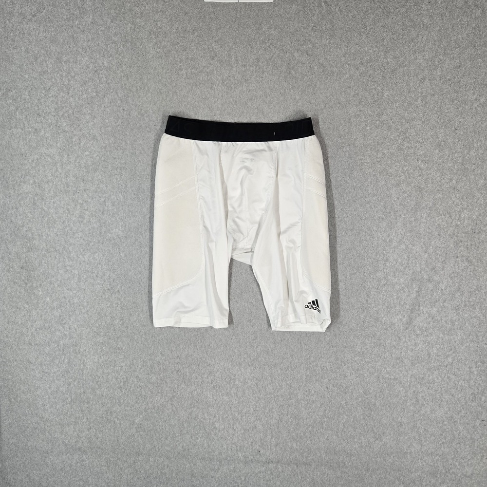 Adidas Men Activewear Shorts M White Cargo Logo Stretch Aeroready